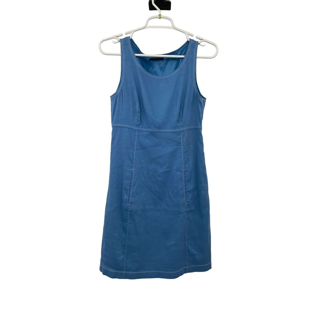 Elie Tahari Dress Womens XS Used Blue Linen Blend